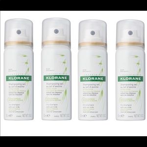 Set of 4 Klorane dry shampoo travel mini